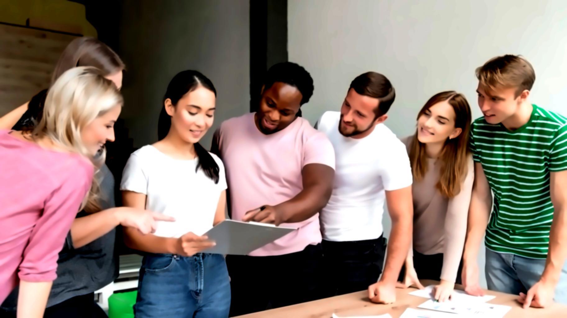 Business professionals analyzing financial data and growth strategies